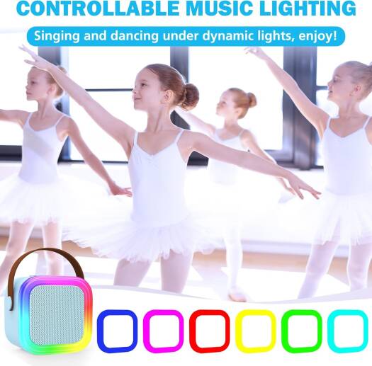 Aura K12 Portable RGB Karaoke Speaker – Includes Wireless Microphone