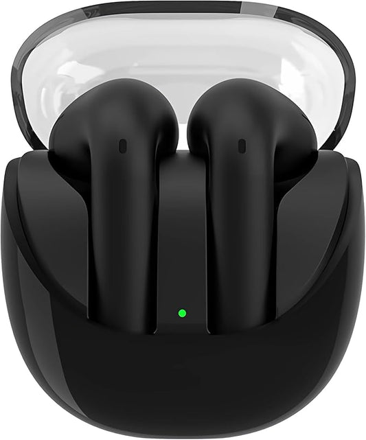 Space Capsule Pro E19 Wireless Bluetooth 5.3 Earbuds, 50H Playtime, Deep Bass, Waterproof, In-Ear Headphones with Mic, Black