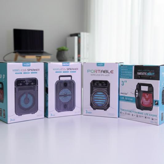 KTS-1265 Dual 3-Inch Portable RGB Bluetooth Speaker