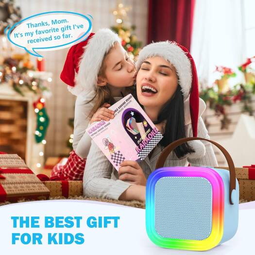 Aura K12 Portable RGB Karaoke Speaker – Includes Wireless Microphone