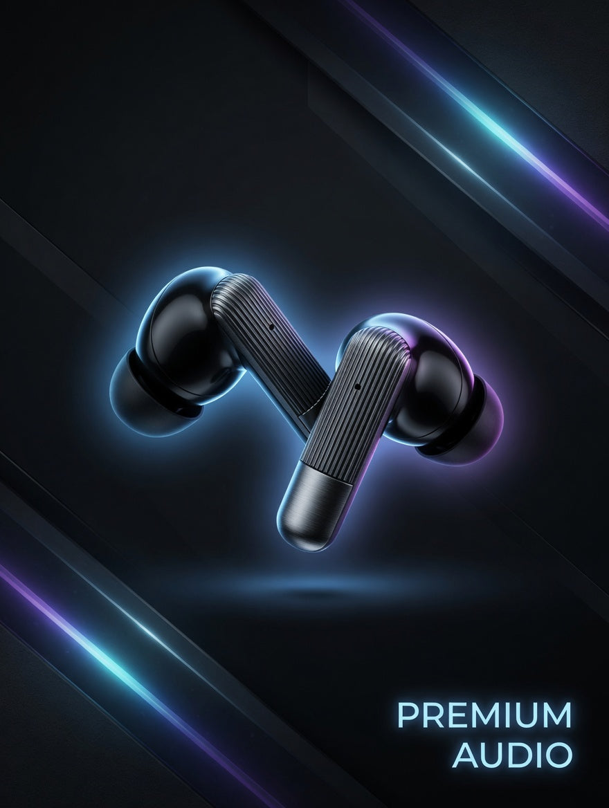 Premium Wireless Earbuds TWS Bluetooth - Black | Now ₨2,500