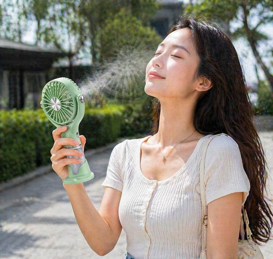 🌬️ Spray Fan Portable Handheld Mist Fan with Water Spray | 100 Speed | Oscillating | USB Rechargeable | Mini Personal Cooler