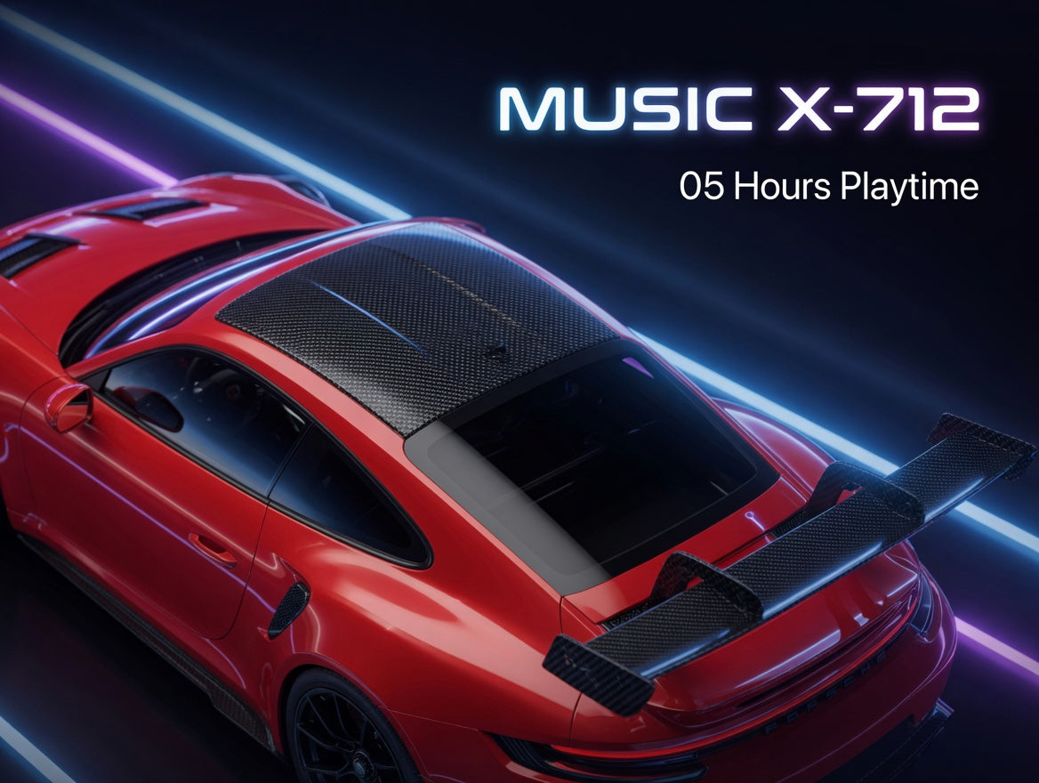 MUSIC X-712 Porsche GT Car Shape Bluetooth Speaker – Massive Sound with TWS | Rs. 3499 with Free Delivery